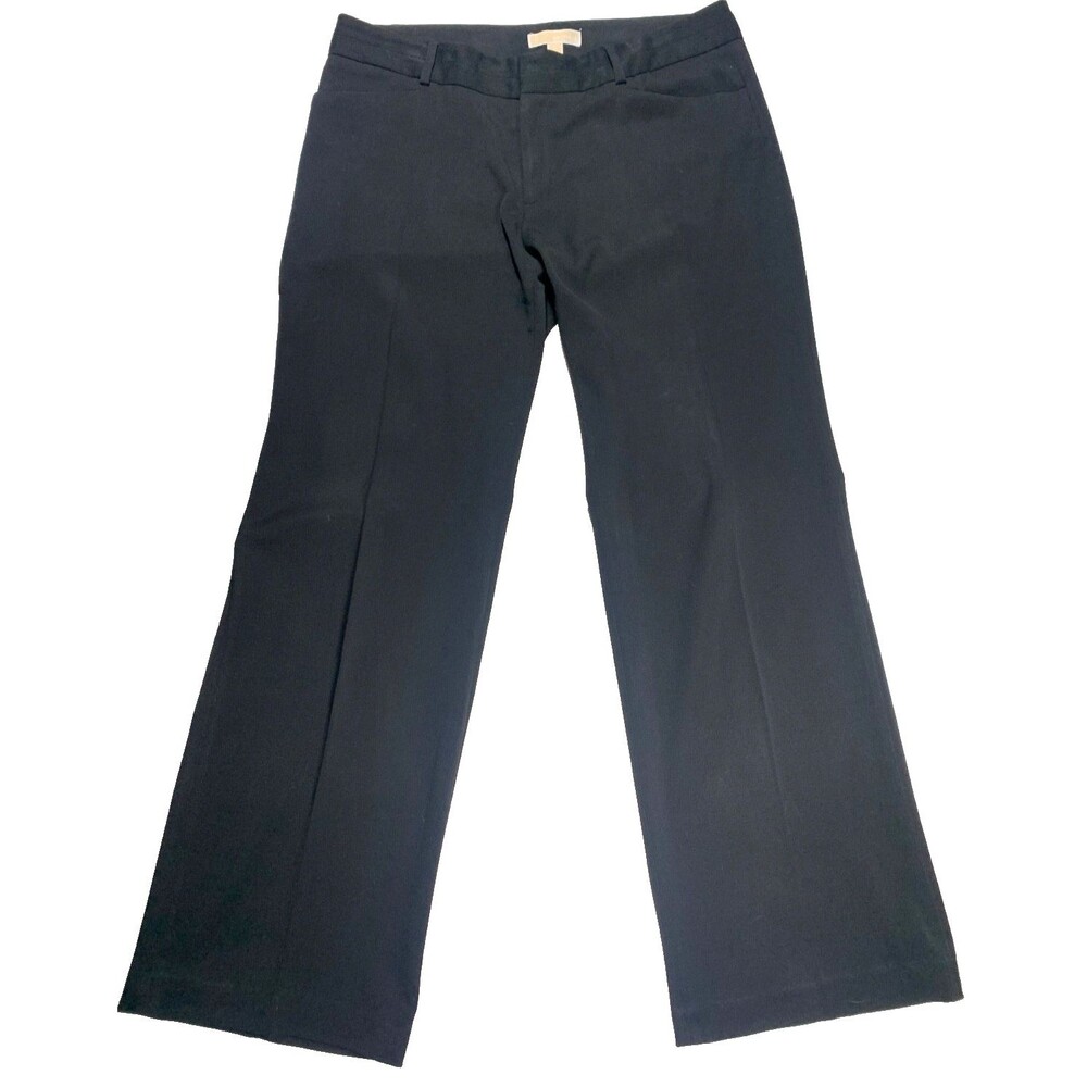 Michael Kors Black Viscose Stretch Wide Leg Dress Pants 12